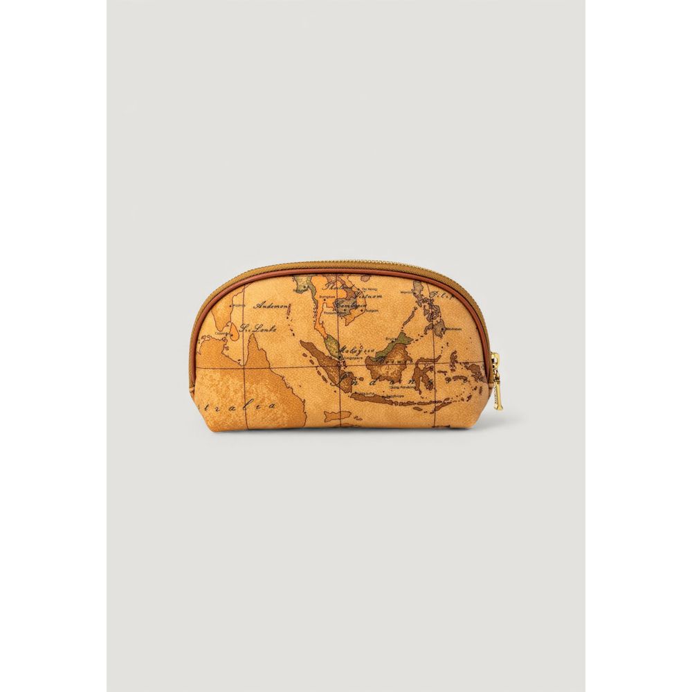 Alviero Martini Prima Classe Beige Cotton Clutch Bag