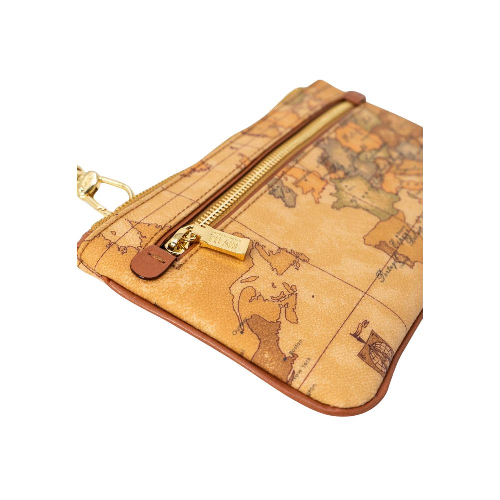 Alviero Martini Prima Classe Beige Cotton Clutch Bag