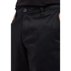 Armani Exchange Black Cotton Bermuda Shorts