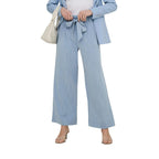 Only Blue Viscose Casual Pants