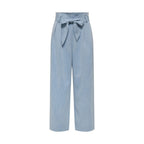 Only Blue Viscose Casual Pants