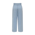 Only Blue Viscose Casual Pants