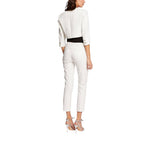 Morgan De Toi White Polyester Sleeveless Jacket