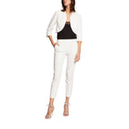 Morgan De Toi White Polyester Sleeveless Jacket