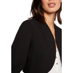 Morgan De Toi Black Polyester Biker Jacket