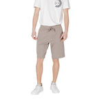 Armani Exchange Brown Cotton Bermuda Shorts