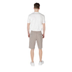 Armani Exchange Brown Cotton Bermuda Shorts