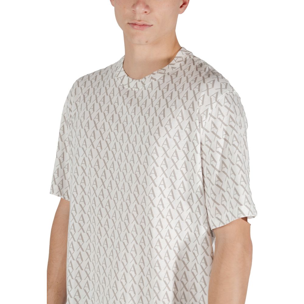Armani Exchange Cream Cotton T-Shirt