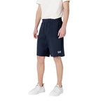 EA7 Emporio Armani Blue Cotton Bermuda Shorts