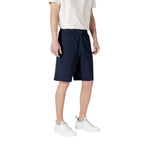 EA7 Emporio Armani Blue Cotton Bermuda Shorts