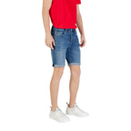 Replay Blue Cotton Bermuda Shorts