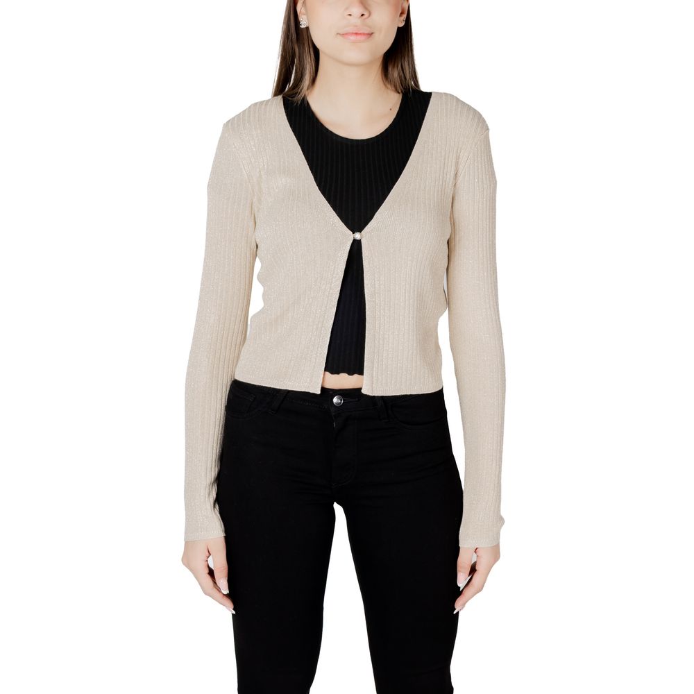 Morgan De Toi Gold Viscose Sleeveless Jacket