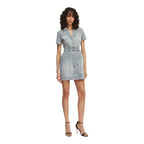 Morgan De Toi Blue Cotton Midi Dress