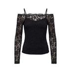 Morgan De Toi Black Polyamide Long Sleeve T-Shirt