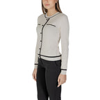 Morgan De Toi Cream Viscose Cardigan