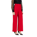 Morgan De Toi Red Polyester Casual Pants