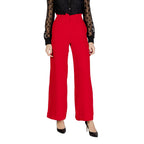 Morgan De Toi Red Polyester Casual Pants
