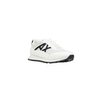 Armani Exchange Black And White Polyester Athletic Sneakers
