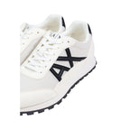 Armani Exchange Black And White Polyester Athletic Sneakers