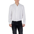 Armani Exchange Cream Elastane Dress Shirt
