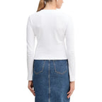 Calvin Klein Jeans White Cotton Long Sleeve T-Shirt