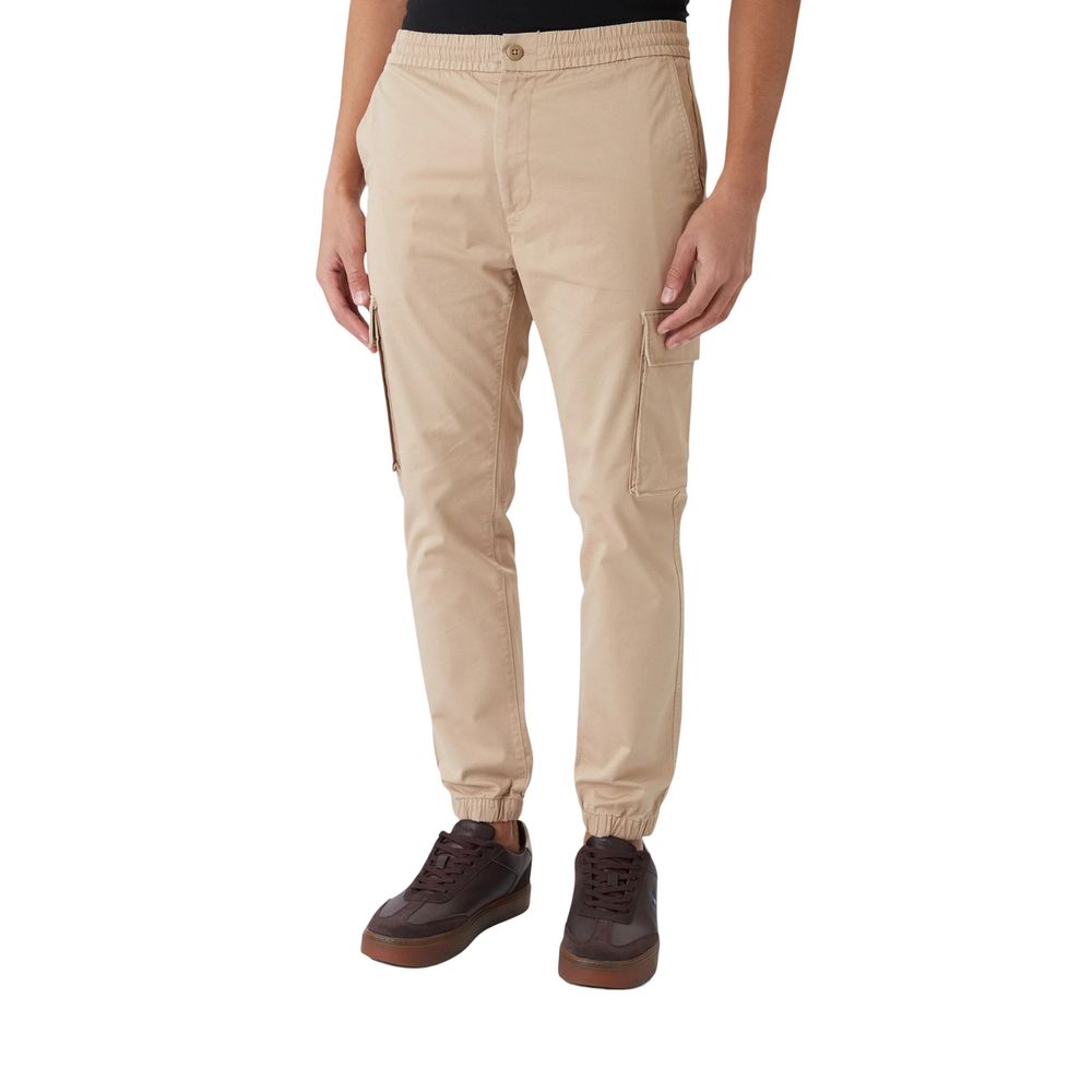 Calvin Klein Jeans Beige Cotton Cargo Pants