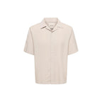 Only & Sons Beige Tencel Shortsleeve Shirt