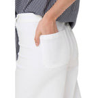 Jacqueline De Yong White Cotton Flared Pants