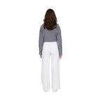 Jacqueline De Yong White Cotton Flared Pants
