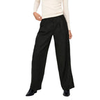 Jacqueline De Yong Black Polyester Flared Pants