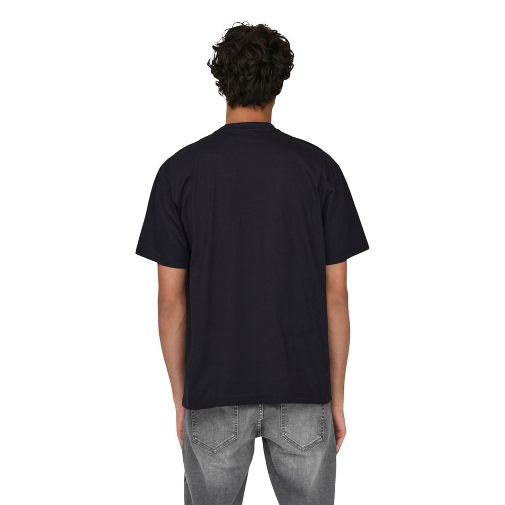 Only & Sons Black Organic Cotton T-Shirt