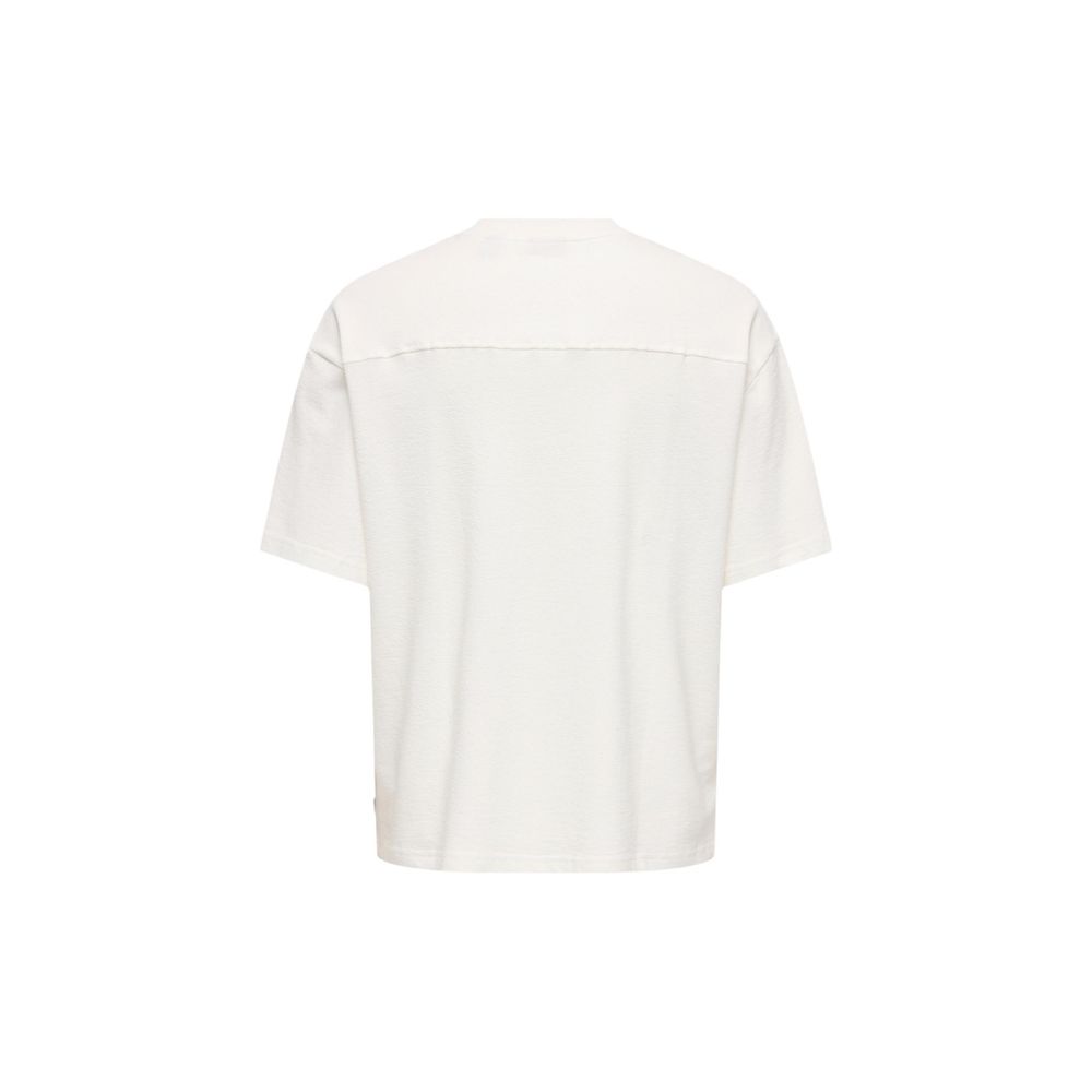Only & Sons Cream Cotton T-Shirt