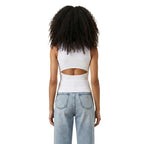 Calvin Klein Jeans White Cotton Tank Tops