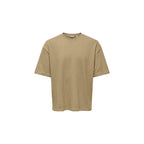 Only & Sons Brown Cotton T-Shirt