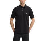 Armani Exchange Black Cotton Polo Shirt