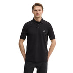 Armani Exchange Black Cotton Polo Shirt