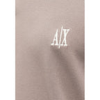 Armani Exchange Brown Cotton Polo Shirt