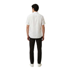 Armani Exchange White Linen Shortsleeve Shirt