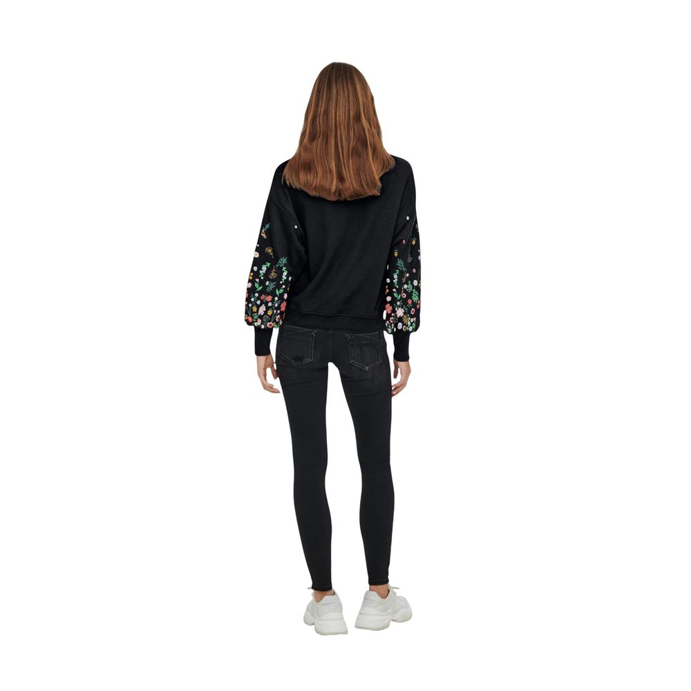 Only Black Cotton Sweatshirt