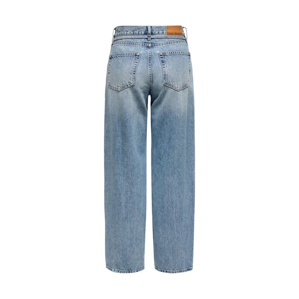 Only Light Blue Cotton Bootcut Jeans