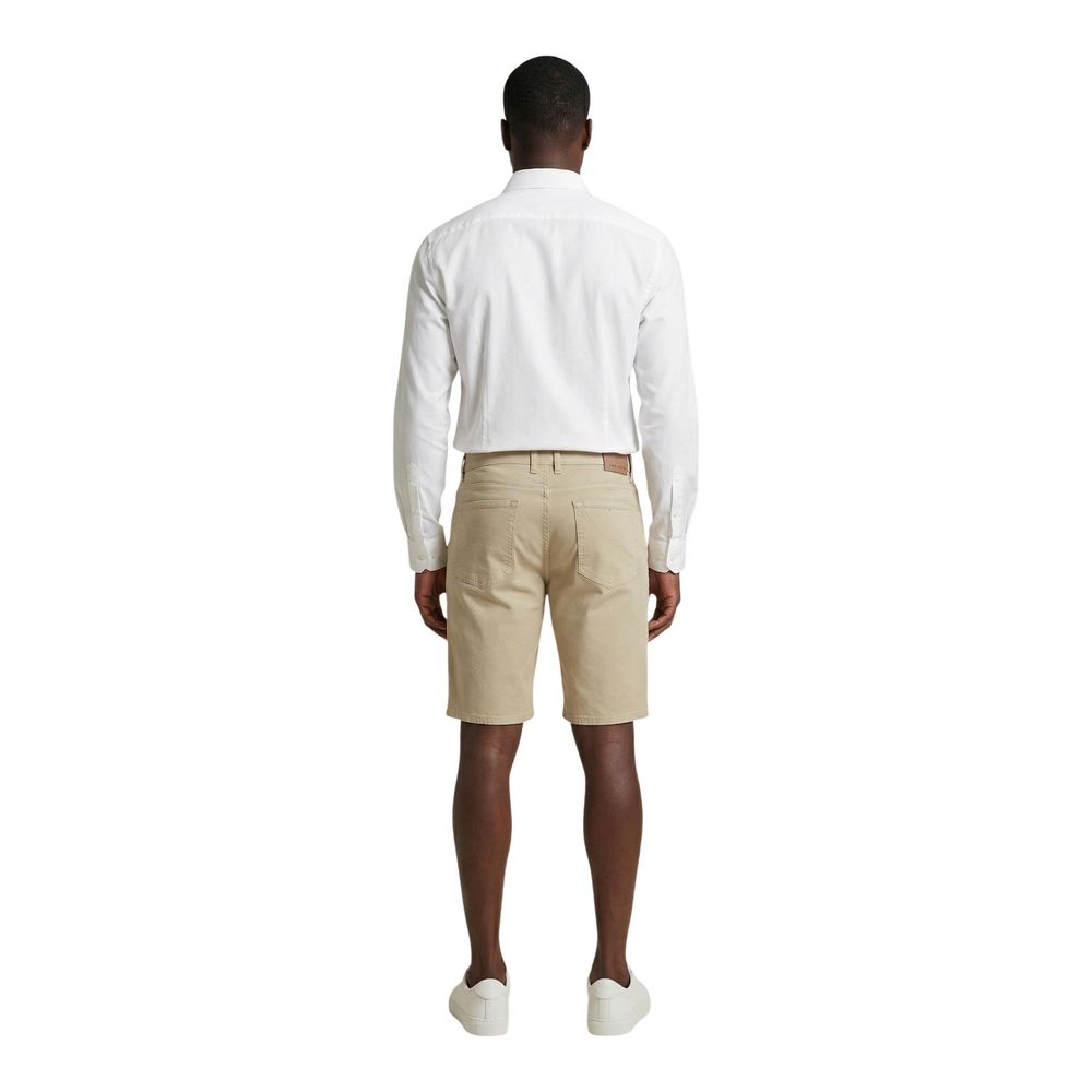 Jeckerson Beige Cotton Bermuda Shorts