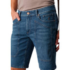 Jeckerson Blue Recycled Cotton Bermuda Shorts