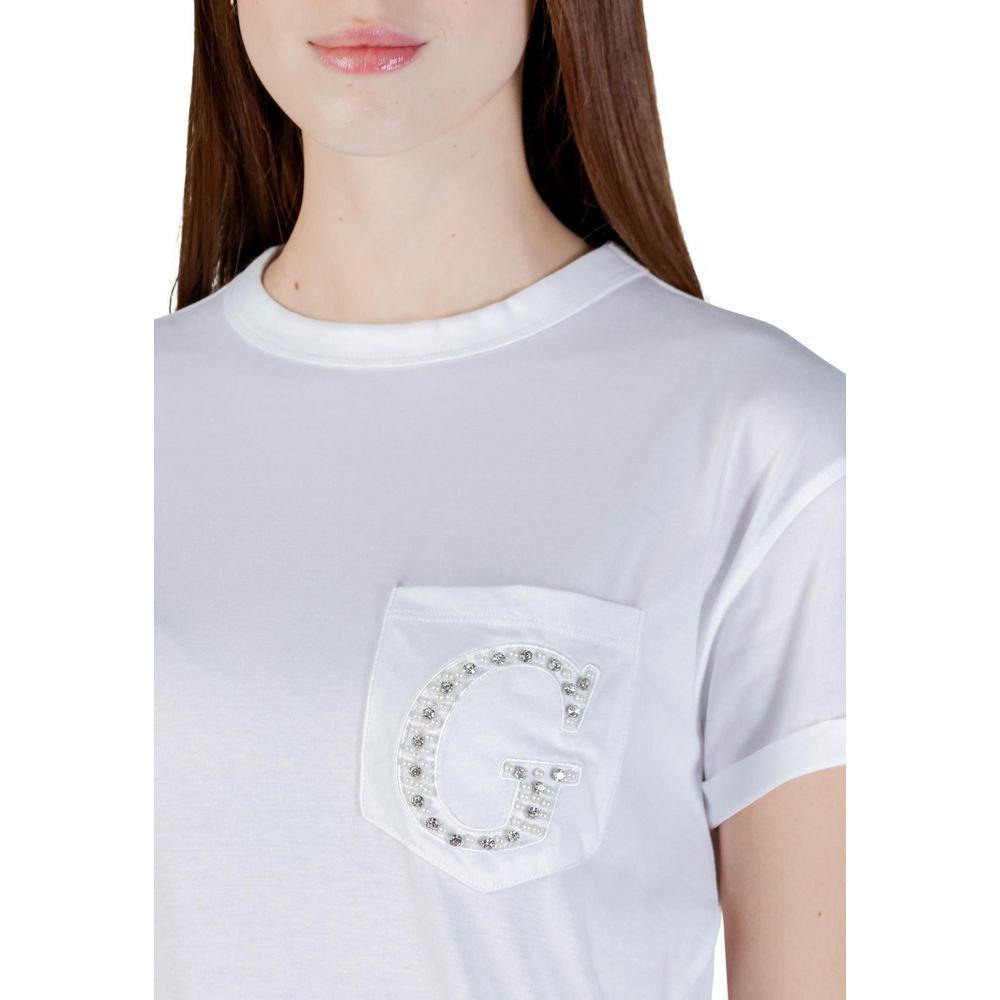 Guess White Cotton T-Shirt