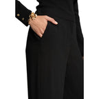 Morgan De Toi Black Polyester Casual Pants