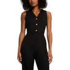 Morgan De Toi Black Polyester Jumpsuit