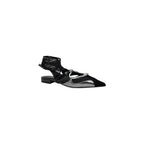 PINKO Black Leather Ballet Flats