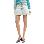 Desigual Blue Cotton Mini Skirt