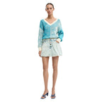 Desigual Blue Cotton Mini Skirt