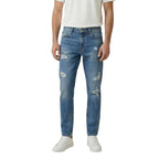 Gianni Lupo Blue Cotton Skinny Jeans