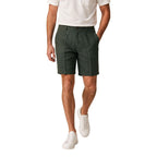 Borghese Green Linen Bermuda Shorts